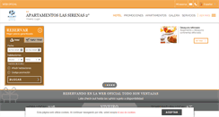 Desktop Screenshot of apartamentoslassirenas.com
